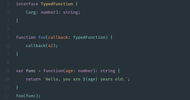 Typed functions